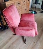 Vintage fauteuil in roze velvet, Ophalen, Zo goed als nieuw, Stof