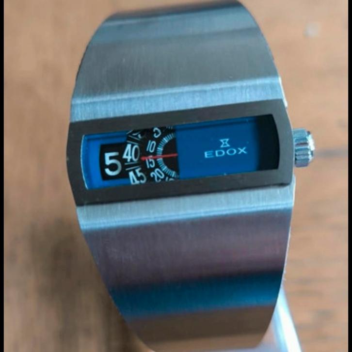 Prachtige Edox Directtime. Ongebruikt!!, Sieraden, Tassen en Uiterlijk, Horloges | Heren, Nieuw, Zakhorloge, Overige merken, Leer