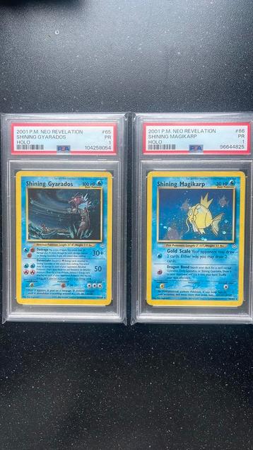SHINING NEO REVELATION SET MAGIKARP & GYARADOS PSA 1 beschikbaar voor biedingen