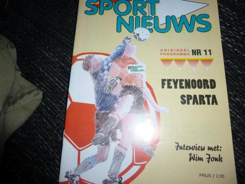 Feyenoord-Sparta (uit en thuis), Verzamelen, Sportartikelen en Voetbal, Zo goed als nieuw, Feyenoord, Verzenden