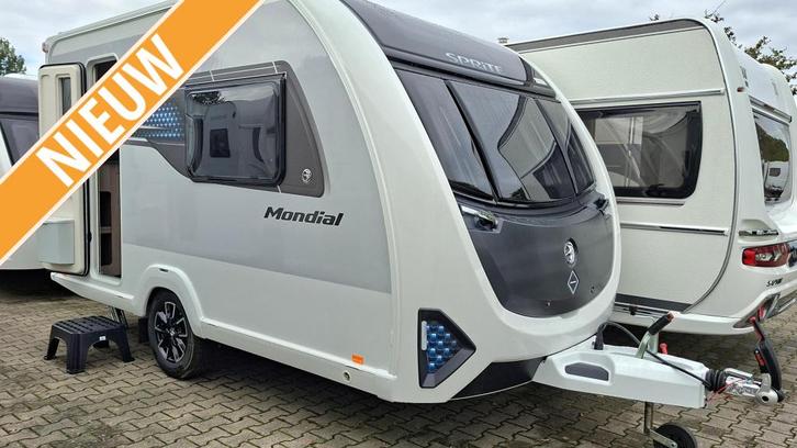 Sprite Mondial 370 EK 2026 , Nieuw Binnen !, Caravans en Kamperen, Caravans, Bedrijf, tot en met 2, 750 - 1000 kg, Standaardzit