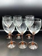 6 x Luminarc Wijnglazen Met Roze Voet, Huis en Inrichting, Keuken | Servies, Glas of Glazen, Ophalen of Verzenden, Overige stijlen
