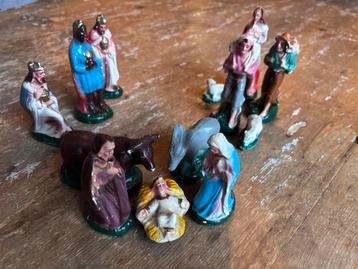 Oude Kerstgroep - Vintage Kerststal beschikbaar voor biedingen