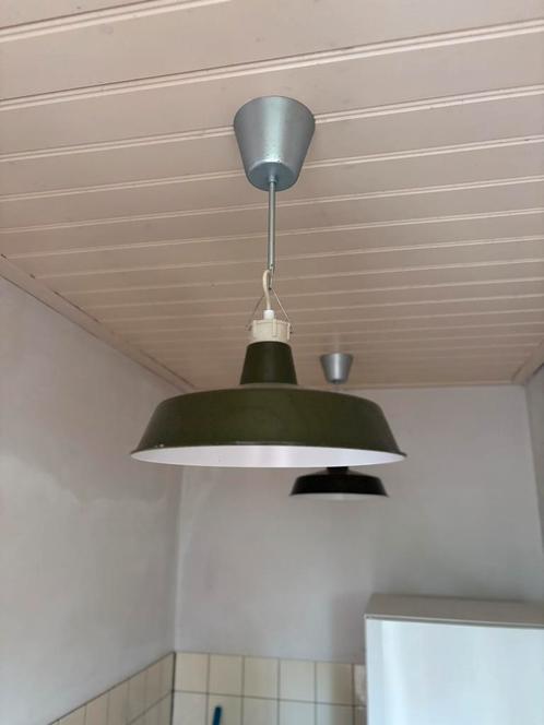 Groene ikea hanglampen, Huis en Inrichting, Lampen | Hanglampen, Gebruikt, Minder dan 50 cm, Metaal, Ophalen of Verzenden