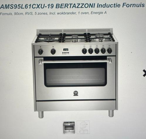 Goede bertazzoni gasfornuis met grote oven, Witgoed en Apparatuur, Fornuizen, Zo goed als nieuw, Vrijstaand, Gas, 5 kookzones of meer