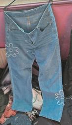 Jeans geborduurd, Kleding | Dames, Spijkerbroeken en Jeans, Zo goed als nieuw, W33 - W36 (confectie 42/44), Shein, Verzenden