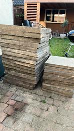 Tuintegels 50x50, Tuin en Terras, Tegels en Klinkers, Ophalen, Gebruikt, 10 m² of meer, Beton