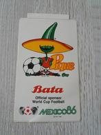 sticker Pique Mexico 86 Bata official sponsor World Cup Foot, Ophalen of Verzenden, Zo goed als nieuw, Sport
