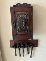 Antiek pijpenkastje + antiek pijpenrek + 11 antieke pijpen, Verzamelen, Rookartikelen, Aanstekers en Luciferdoosjes, Ophalen of Verzenden