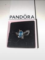 Pandora bedel blauwe veer, Sieraden, Tassen en Uiterlijk, Bedels, Ophalen of Verzenden, Zo goed als nieuw, Zilver, Pandora
