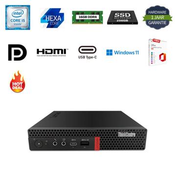 Lenovo M720Q tiny i5-9500T 3.7GHz 16GB 256GB SSD Office 2024 beschikbaar voor biedingen