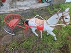 KERMIS SULKY DRAAIMOLEN DECO VINTAGE PAARDEN, Ophalen, Gebruikt