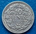 10 cent 1937 - Wilhelmina, Verzenden, Zilver, 10 cent, Koningin Wilhelmina