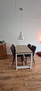 Bartafel met 4 stoelen, Gebruikt, 100 tot 150 cm, Rechthoekig, 50 tot 100 cm