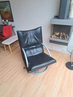ROLF BENZ draaibare design fauteuil, Leer, Ophalen of Verzenden, Zo goed als nieuw