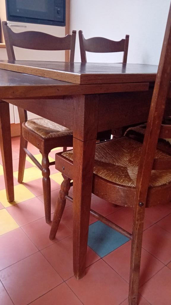 Antieke eettafel, Huis en Inrichting, Tafels | Eettafels, Gebruikt, 50 tot 100 cm, 100 tot 150 cm, Vijf personen of meer, Rechthoekig