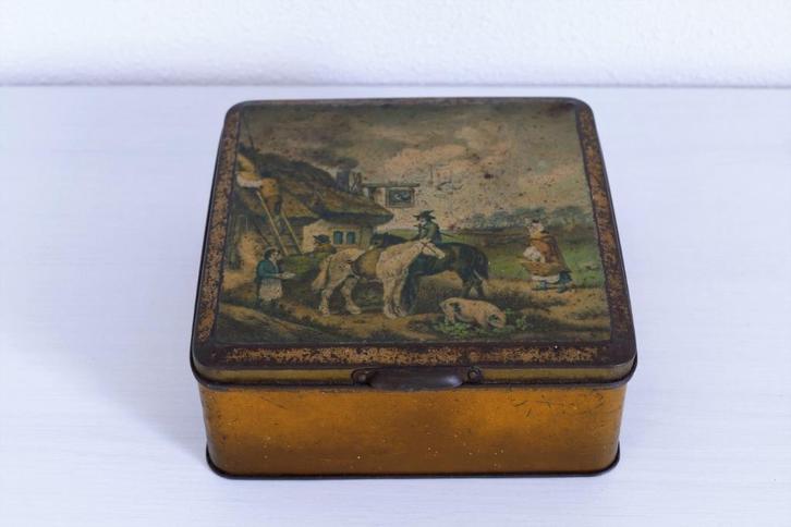 Blik / trommel, Tik Tak, koffie en thee, vintage, Verzamelen, Blikken, Gebruikt, Overige, Overige merken, Ophalen of Verzenden