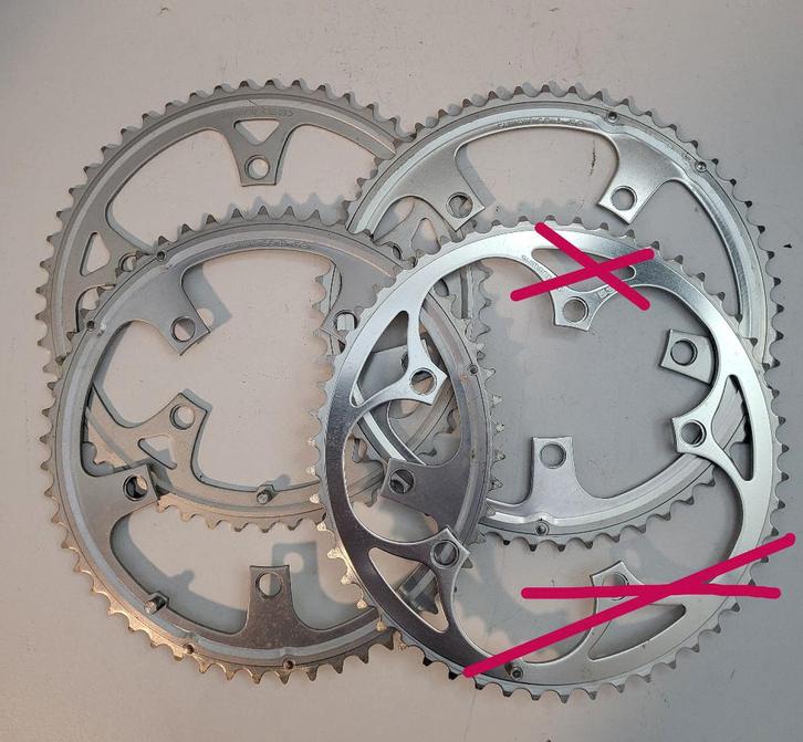 Shimano chainrings 53T BCD130 6/7/8 speed – NOS -  20€/each, Fietsen en Brommers, Fietsonderdelen, Nieuw, Racefiets, Crankstel of Pedalen