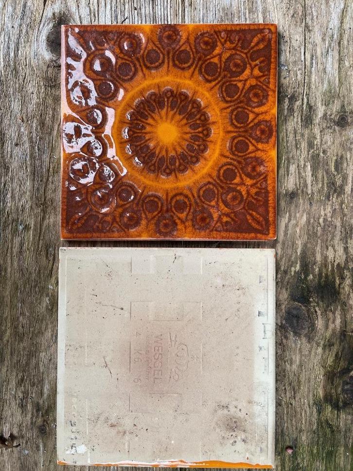 Retro wandtegels - antieke oude tegels jaren 70 - 15x15cm, Doe-het-zelf en Verbouw, Tegels, Nieuw, Wandtegels, Keramiek, Minder dan 20 cm
