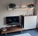 Molteni&C Wengé Tafel & Kast met Gebroken Witte Deuren, Ophalen, Gebruikt, 100 tot 150 cm, 25 tot 50 cm