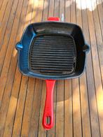 Gietijzeren Grillpan lijkt op Le Creuset, Ophalen of Verzenden, Gebruikt, Gietijzer, Koekenpan of Braadpan