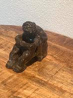 Bronzen Beeld Zittende Man - Decoratief Kunstobject, Antiek en Kunst, Ophalen of Verzenden