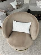 PTMD Xelena Fauteuil - Velvet Zand, Huis en Inrichting, Fauteuils, Ophalen, Zo goed als nieuw, Stof, 75 tot 100 cm