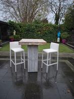 Houten statafel met krukken, Ophalen of Verzenden