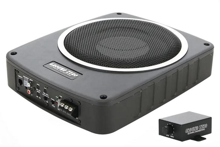 Ground Zero GZCS SW800A Actieve Underseat Subwoofer + Kabels, Auto diversen, Autospeakers, Nieuw, Ophalen of Verzenden
