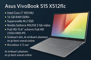 ZGAN Asus Core i7 + 16 Gb + M2 SSD + Startklaar + Garantie beschikbaar voor biedingen