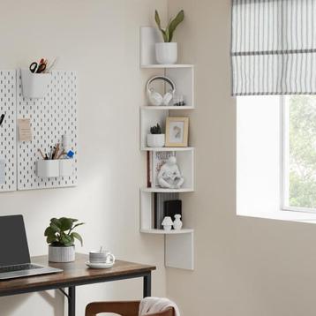 Wandplank - Wit - Hoekplank - 20x20x127,5 beschikbaar voor biedingen