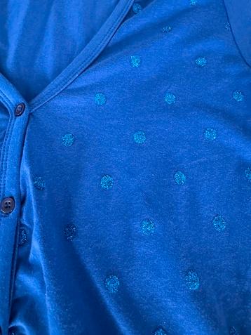 Nieuw dames vest 42 blauw met glitter stippen beschikbaar voor biedingen
