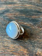 925 zilveren chalcedoon, Blauw, Ophalen of Verzenden, Dame, Zilver