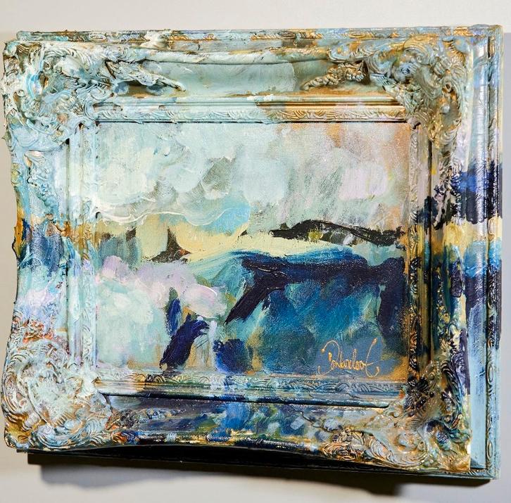 Peter Donkersloot - Amsterdam stadgezicht schilderij, Antiek en Kunst, Kunst | Schilderijen | Modern, Verzenden