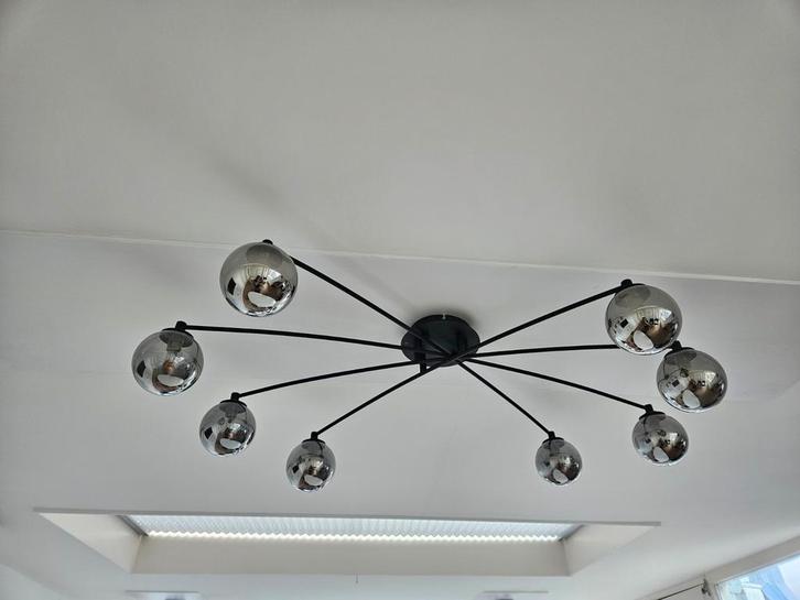 2 plafondlampen modern, Huis en Inrichting, Lampen | Plafondlampen, Zo goed als nieuw, Glas, Ophalen of Verzenden