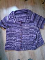 Zgan handgemaakt vest met korte mouwen maat 52/54, Kleding | Dames, Grote Maten, Ophalen of Verzenden, Zo goed als nieuw, Handgemaakt