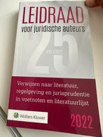 Leidraad voor juridische auteurs Als nieuw !, Boeken, Studieboeken en Cursussen, Ophalen of Verzenden, Zo goed als nieuw, HBO