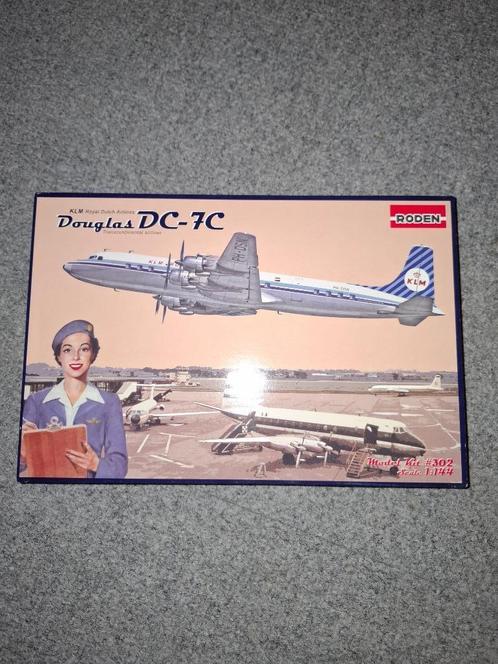 1/144 Roden Douglas DC-7C KLM, Hobby en Vrije tijd, Modelbouw | Vliegtuigen en Helikopters, Zo goed als nieuw, Vliegtuig, 1:144 tot 1:200