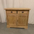 Dressoir - massief teakhout - 2 lades - 2 deuren - TTM Wonen, Huis en Inrichting, Kasten | Dressoirs, 100 tot 150 cm, Www.ttmwonen.nl