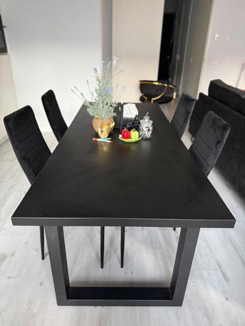 Eettafel met stoelen 190x80