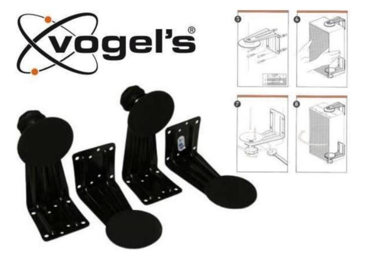 VOGEL’S Duo 220 Luidsprekersteunen, speakersteunen, muurbev., Audio, Tv en Foto, Luidsprekers, Zo goed als nieuw, Overige typen