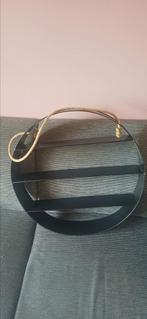 Industrieel rond metalen wandrek zwart, Ophalen of Verzenden, Zo goed als nieuw