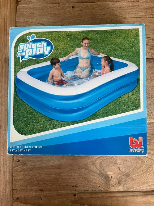 Opblaasbaar zwembad Bestway Splash and Play nieuw 211x132x46, Tuin en Terras, Zwembaden, Zo goed als nieuw, Opblaaszwembad, Minder dan 80 cm