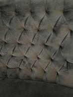 Zwarte Suede Eetkamerbank 160-165cm, Ophalen, Zo goed als nieuw, Zwart, Stof