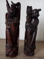 2 mooie houten beelden, Antiek en Kunst, Kunst | Beelden en Houtsnijwerken, Ophalen of Verzenden