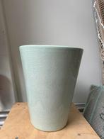 Mintkleurige vaas van aardewerk, Ophalen, Gebruikt, Rond, Minder dan 25 cm