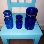 Apothekerspotjes blauw 3 stuks, Ophalen, Gebruikt