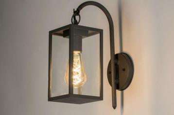 aluminium zwart wandlamp lantaarn glas buitenlamp deur tuin beschikbaar voor biedingen
