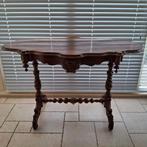 Antieke victoriaanse midden tafel wortelnoten hout ca 1850, Ophalen