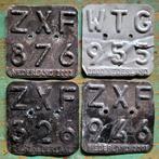 Vintage /Oude BROMFIETS PLAATJES /Kenteken plaatjes, Ophalen of Verzenden